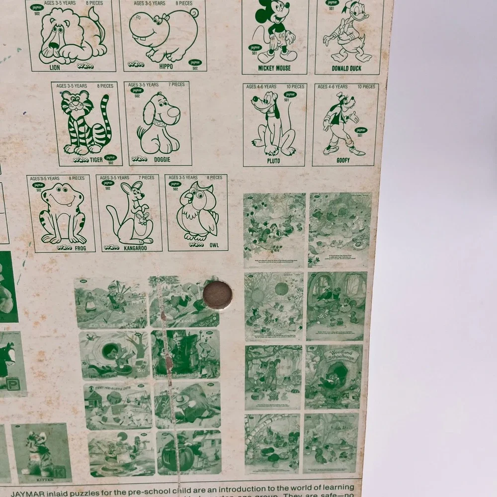 Vintage Jaymar Tiny Tots Ducks Wooden Inlay Puzzle 6 Piece Mary Warren Assoc